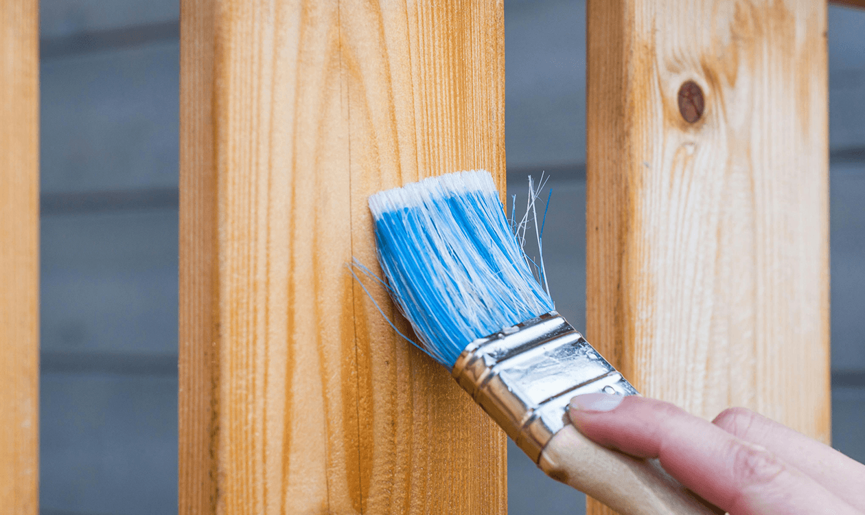 Paintbrush on wood